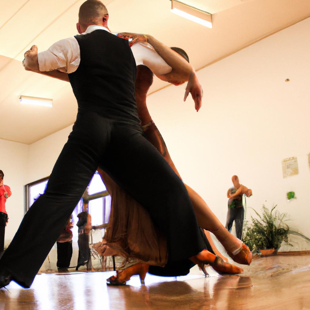 Person dancing ballroom tango gracefully